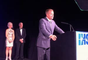 Heinz Ruch of Amplifon was honored with the James P. Lovell Award for his work in advancing the status and role of hearing care professionals.