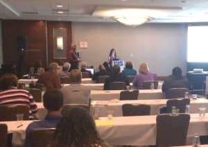 Robert Withnell, PhD, and Sheena Tatum, AuD, of Indiana University present information on tympanometry and reflectance in the hearing clinic.