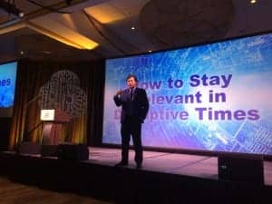 Six-time Emmy Award-winning comedian Ross Shafer spoke about entrepreneurialism and how to adapt to a constantly changing market.