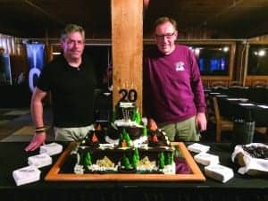 The Oticon Audiology Summer Camp founders, Donald Schum and Henning Falster, have overseen all 20 of the educational events, constantly changing its program to suit the dynamic needs of students and to reflect the evolving field of audiology. Keystone Lodge, where the event is held each year, honored the Camp with a special anniversary cake.