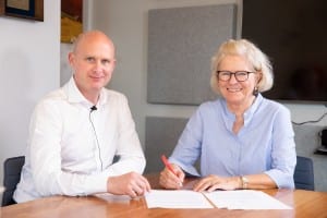 Ryan Leighton, CEO of Leightons Opticians & Hearing Care and Lise Lotte Bundesen, managing director of the Ida Institute.