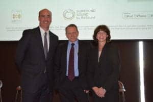 Pictured from left to right are: Todd Murray, President, Beltone, Lars Viksmoen, CEO GN ReSound, and Kim Herman, US president of ReSound.