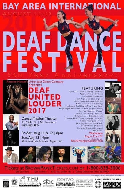 5th Bay Area International Deaf Dance Festival 'Deaf United Louder' to Take Place August 11-13