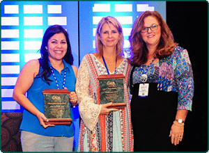 Kristin Davis, AuD, and Alexandra Tarvin, AuD, were honored with the Craig W. Johnson Audiology Advocate Award.