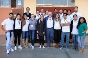 The project team: employees working for Vibes and World Wide Hearing and Hear the World volunteers.