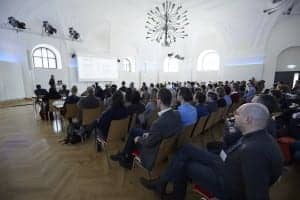 150 attendees at the 45th Colloquium for Audiological Research and Development sharing their latest study results.