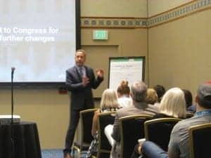 Oticon President Gary Rosenblum covered current trends in the hearing industry and explained why hearing care providers, their professional organizations, consumer groups, and industry need to forge a forge a consensus statement on Medicare coverage and “get in front” of future changes.